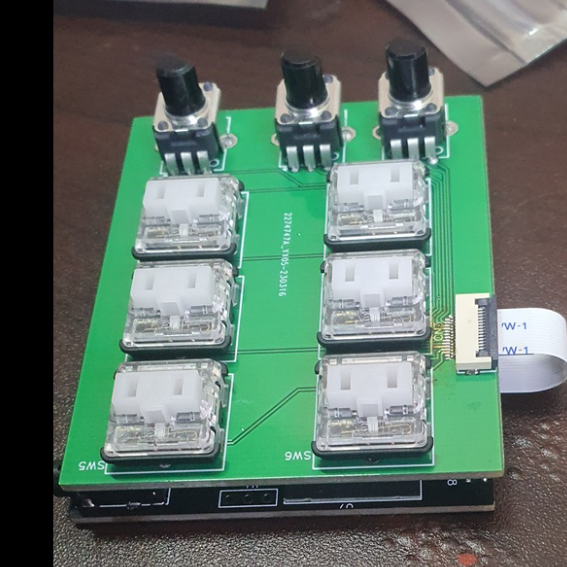 Sfxer PSB6 top board - Kailh hot-swap key sockets and potentiometers